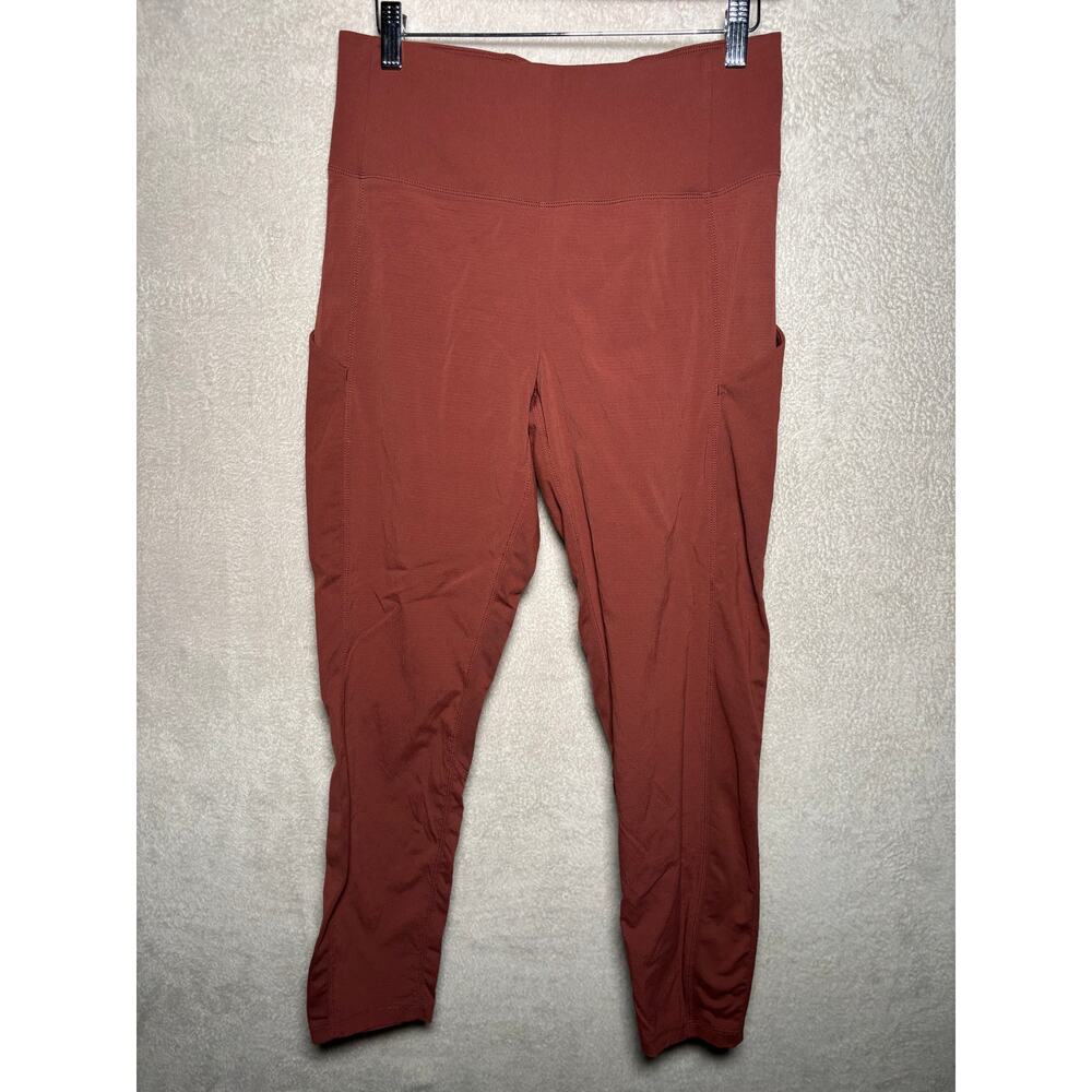 Athleta‎ Trekkie Hybrid Crop Tight Womens Size 6 Cognac - Picture 3 of 9
